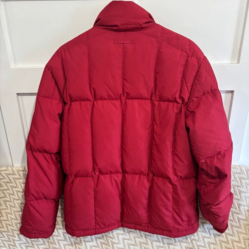 Eddie Bauer Men’s Quilted Puffer Goose Down Jacket Coat Red Size Medium - Picture 9 of 9